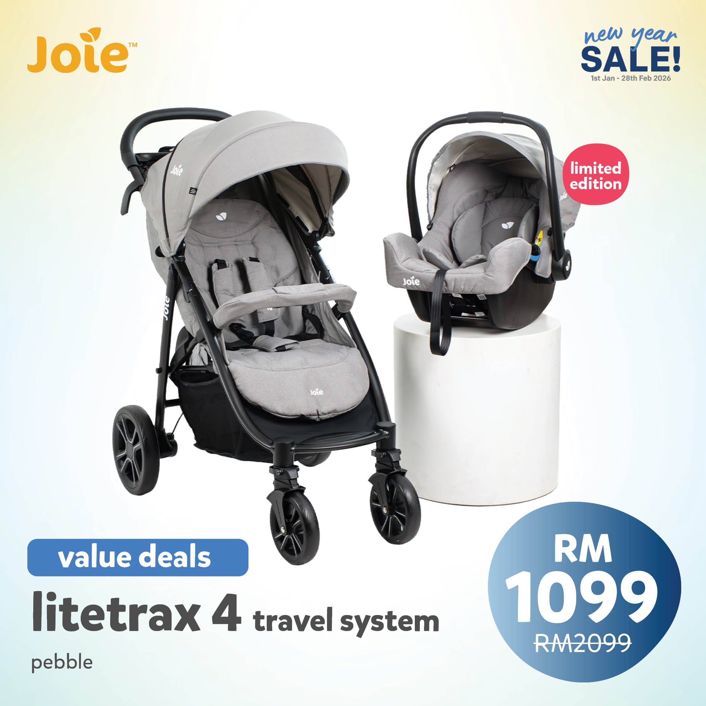 Joie Litetrax 4 Travel System – Safe 'n Sound | Online Baby Store